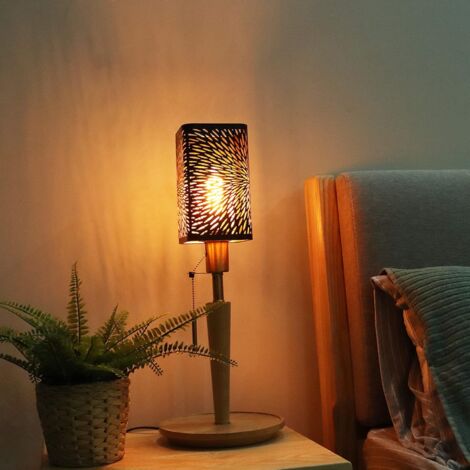CCYKXA Abat-jour, Métal Gravé Ajouré Amovible Carré Rond Motif E27 E26 Décoratif Chevet Comptoir Abat-Jour abat jour lampe sur pied Abat-Jour pour Ampoules E27 E26