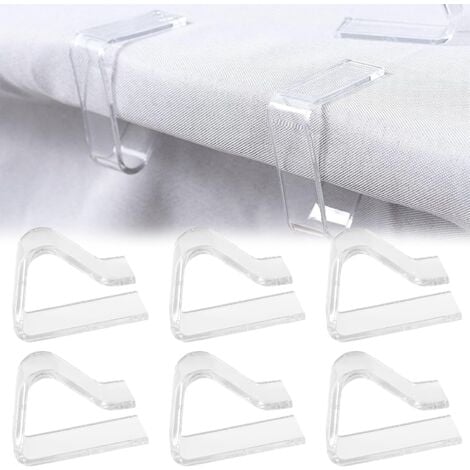 CCYKXA Pince Nappe Exterieur, Pince Nappe Table Epaisse, 6 Pièces Pince Nappe Table De Jardin, Pince Nappe Table, Pince Nappe Blanche, Pince Nappe, Attache Nappe De Table Exterieur