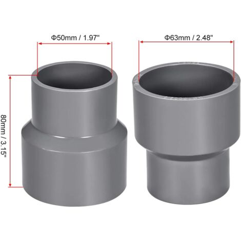 Raccord Réducteur PVC 63x75 Mm - Adaptateur Pour Tuyaux De Drainage, Irrigation - Connexion étanche