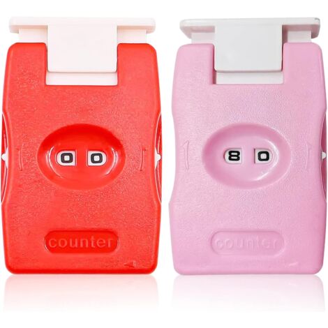 Compteur De Points Tricot HEEPDD - Compteur De Rangs Crochet Portable - Design Mignon Rose Avec Cordon