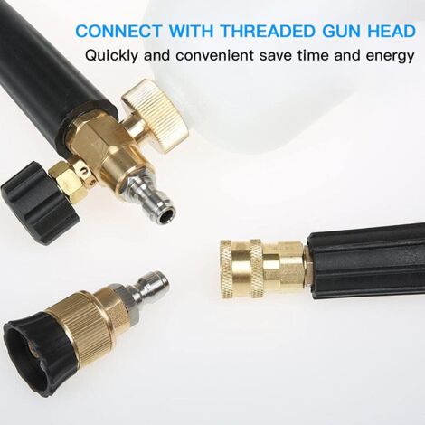 Connecteur Rapide 1/4'' Pour Nettoyeur Haute Pression - Laiton Et Inox - 5000 PSI - Pour Tuyaux Et Pistolets