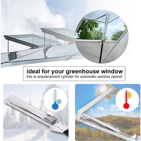 Ouvre-fenêtre Automatique Pour Serre - Ventilation Solaire Sans Électricité - Force De Levage 7-15 Kg - Ouverture Jusqu'à 45 Cm