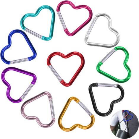 Lot De 20 Mousquetons Miniatures Colorés - Alliage Zinc, Diamètre 20 Mm, Clip Ressort - Pour Porte-clés, Sacs, DIY, Artisanat, Laisse Chien