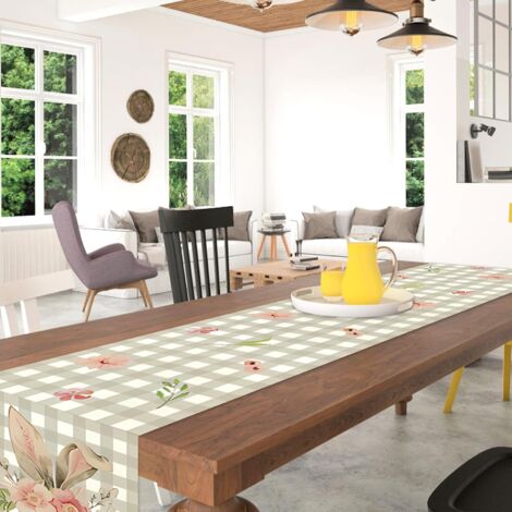 CCYKXA Chemin Table de Pâques 33 x183cm Chemin Table Nappe de Pâques Chemin Table Lapin de Pâques Décoration de Table de Cuisine Saisonnier Cuisine Décoration Intérieur Vacances Fêtes