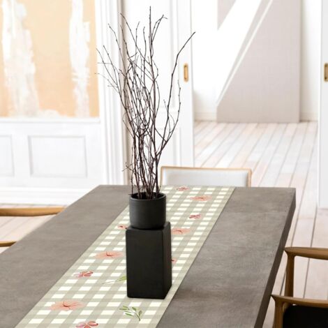 CCYKXA Chemin Table de Pâques 33 x183cm Chemin Table Nappe de Pâques Chemin Table Lapin de Pâques Décoration de Table de Cuisine Saisonnier Cuisine Décoration Intérieur Vacances Fêtes