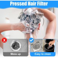 Autocollants Jetables Pour Siphon De Douche - 100 Pièges à Cheveux - Empêchent Les Bouchons Dans La Salle De Bain, Cuisine, évier - Faciles à Utiliser