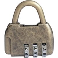 Lot De 4 Cadenas à Code Rétro - Alliage Zinc - 3 Chiffres - Pour Valise, Casier, Sac