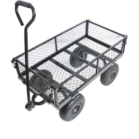 Les chariots de jardin Wagon Cart facilitent le transport du bois de  chauffage (noir) OKWISH