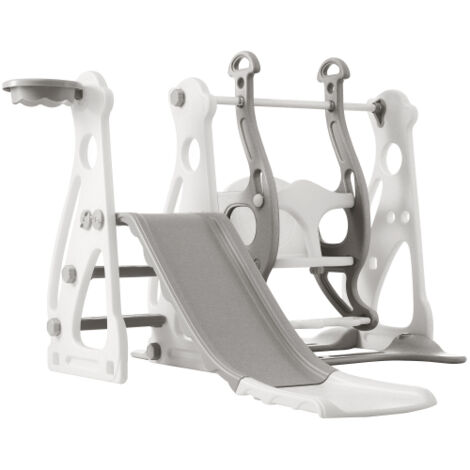 Toboggan pour enfants 4 en 1 avec cages d'escalier, balançoire, cadre