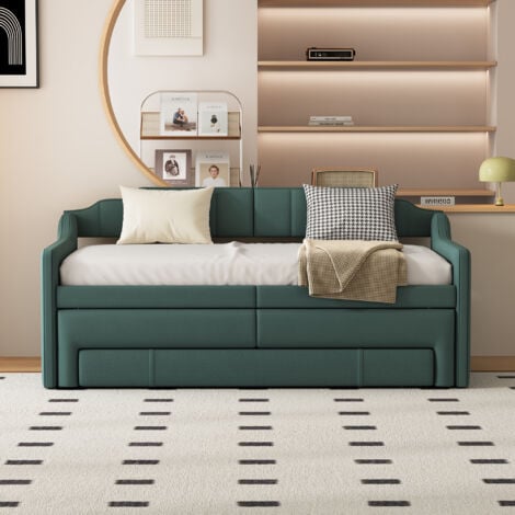 BRILVERDE Canapé-lit, 90/180 X 200 Cm, Extensible, Rembourré, Avec