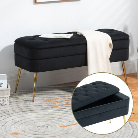Banc moderne en cuir capitonné blanc pour chambre à coucher, entrée, tabouret d'appoint élégant pour salon ou salle à manger