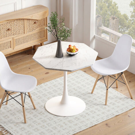 Table de salon octogonale en travertin ( plateau neuf ) | Selency