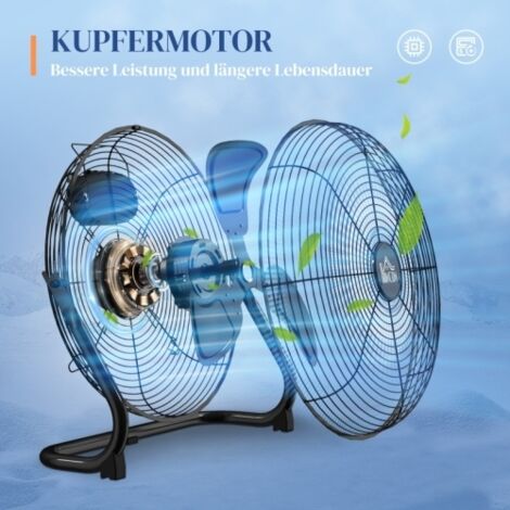 OTOKIT Ventilateur Appuie-Tête Voiture 11,5 Cm - 2 Vitesses, Angle 180°, Branchement Allume-Cigare Noir