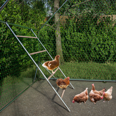 HEYOUTH Perchoir pour Poulailler,Grand perchoir pour Poules 4 Niveaux,Aire de Jeux en Bois pour Poules,avec balançoire et perchoir,Mangeoire à Suspendre,pour volaille de Basse-Cour,poulailler,Ferme