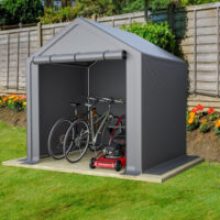 Abri de jardin 190x170x200 cm, Garage à vélos, Tente de garage, gris foncé
