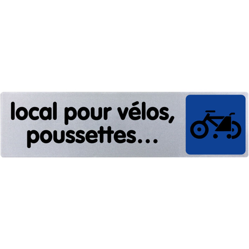 Plaque de porte Local pour vélos et poussettes- couleur 170x45mm - 4033266