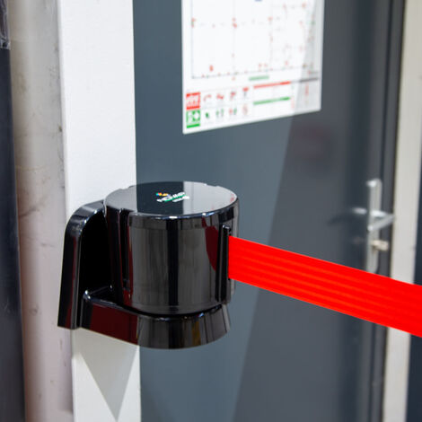 Enrouleur Murale Extérieur à Sangle 4m - Sécurité Anti-Panique, Fixation Orientable, Pour Zone à Risque