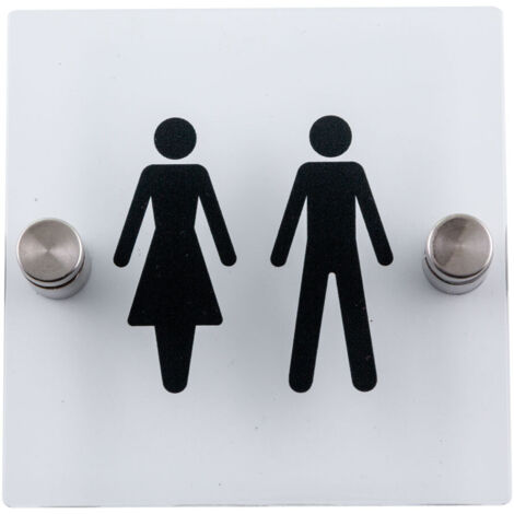 Plaque de porte transparente - Toilettes hommes/femmes - 4386096 (1/3)