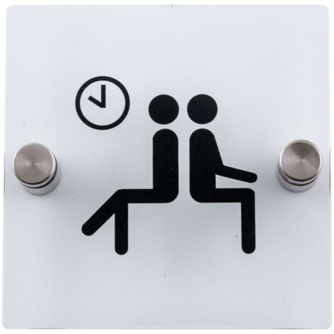 Plaque de porte transparente - Salle d'attente - 4386102 (1/3)