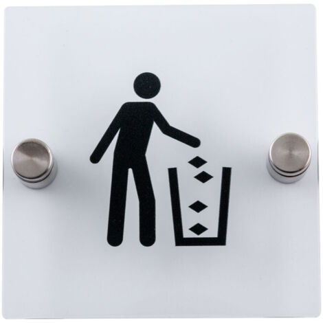 Plaque de porte transparente - Poubelle - 4386010 (1/3)
