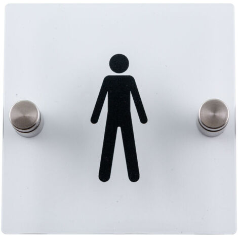 Plaque de porte transparente - Toilettes hommes - 4386041 (1/3)