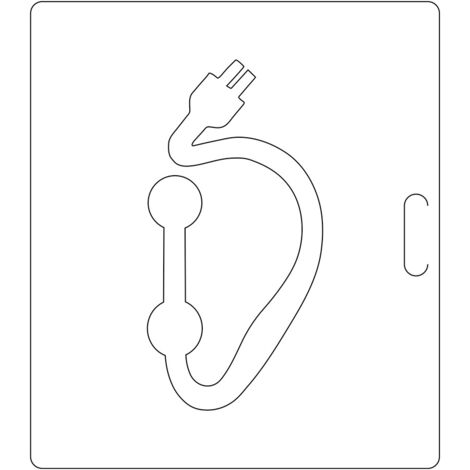Pochoir pour signalisation horizontale - Véhicule électrique 300x600mm - 8005931 (1/3)