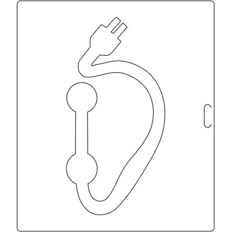 Pochoir pour signalisation horizontale - Véhicule électrique 600x1200mm - 8005948 (1/3)
