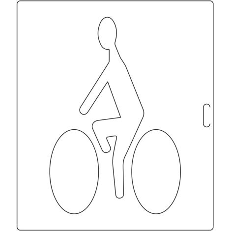 Pochoir pour signalisation horizontale - Piste cyclable 800x1200mm - 8008986 (1/3)