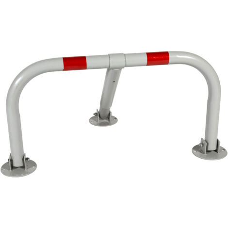 Novap – Arceau de parking standard 800 x 500 x 430 mm – Tubulure en acier laqué Ø 48 mm – Fixations au sol et cadenas inclus – 6100515
