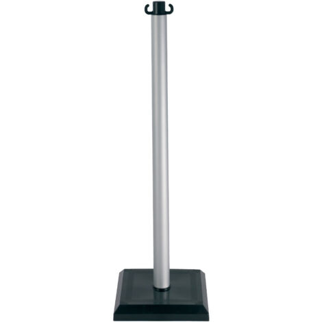 Poteau PVC Gris Alu sur socle lesté 3kg - 1000155
