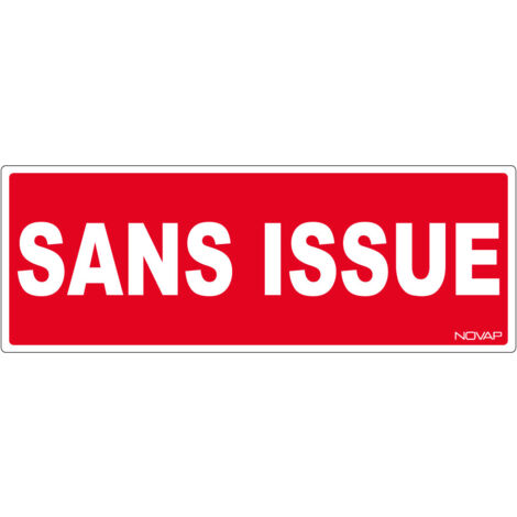Panneaux d interdictions rectangulaires 330 x 120mm Sans issue NOVAP 4140315 (1/3)