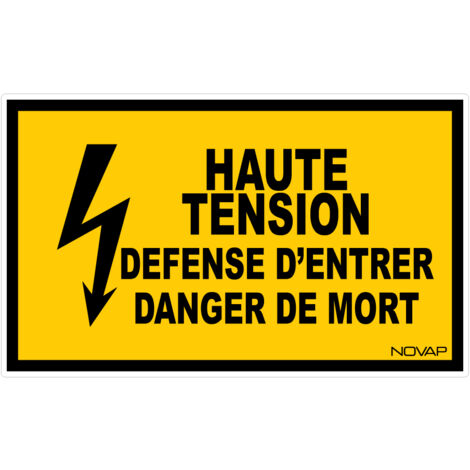 Panneau Haute Tension Defense D Entrer Danger De Mort Rigide 330x0mm