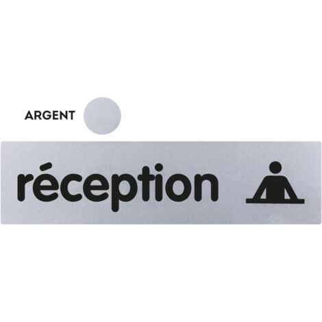 Plaquette Réception - Plexiglas argent 170x45mm - 4320960
