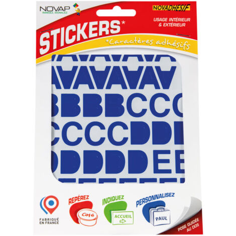 Lettres autocollantes 20mm Bleu NOVADHESIFS - 4370187 (1/5)