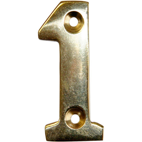 CENTRALE BRICO Chiffre 1 en laiton poli H.5.1 x l.3.5 cm