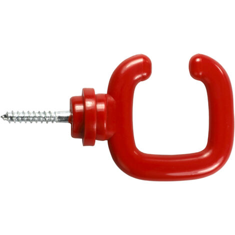 Crochet ouvert a vis PA Rouge - 1812512