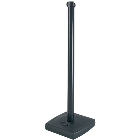 Novap – Poteau PVC noir sur socle à lester 4kg – Résistance aux intempéries – Pour délimitation chantier – 2001113