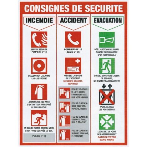 Novap – Panneau de sécurité en plastique rigide 500 x 373 mm – Textes conformes au Décret N°92-141 – Pour chantiers et espaces publics