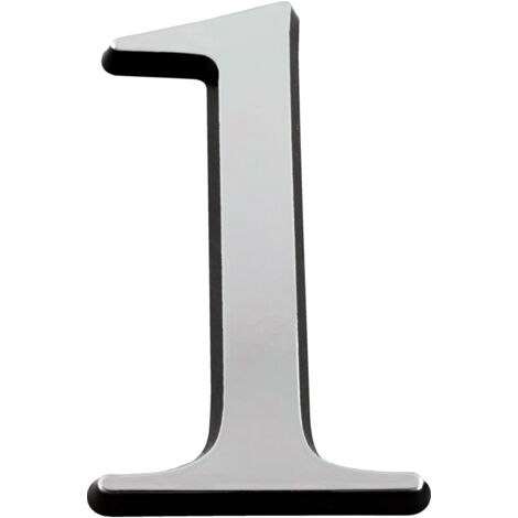 Novap – Chiffre 1 autocollant en relief plastique PS 40mm – Pour surfaces lisses – Numéro de porte – 4621647