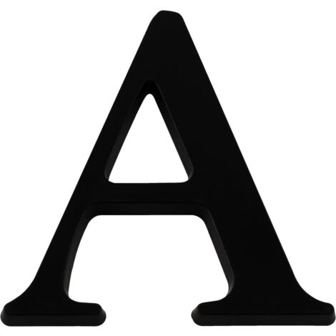 Novap – Lettre A noire 60mm en plastique PS choc – Caractère en relief autocollant pour marquage durable – 4622538