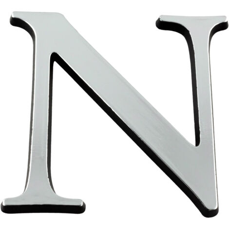 Lettre N Argent Hauteur 60mm - 4623061