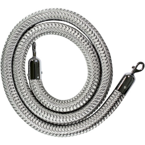 Cordon à mousqueton de 2 m Gris - 2040075 (1/3)