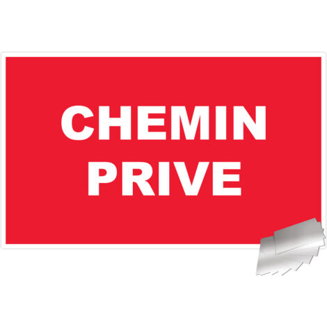 Novap – Panneau de signalisation chemin privé en aluminium 1 mm – Résistant aux UV – Dimensions 330x200mm – Trous de fixation – 4010762