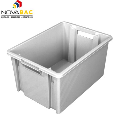 Boite de rangement Novabac 30L Gris Pierre - 5202838 (1/3)