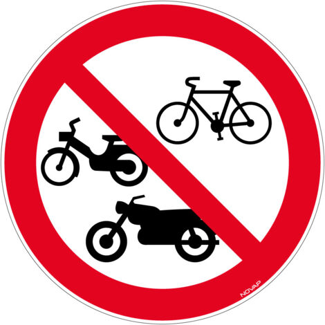 Panneau Interdit aux 2 roues - Rigide Ø450mm - 4080475