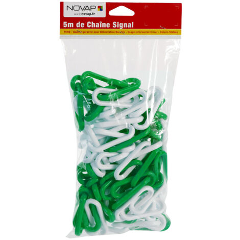 Chaîne Ø 10mm x 5m Vert/Blanc en sac - SIGNAL - 1205765
