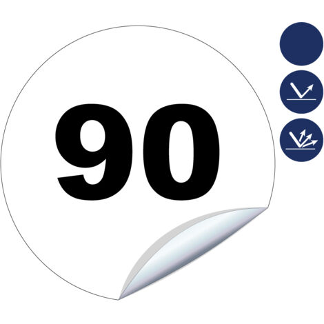 Disque limitation de vitesse 90 - Ø 200mm Adhésif - standard - 3340600 (1/2)