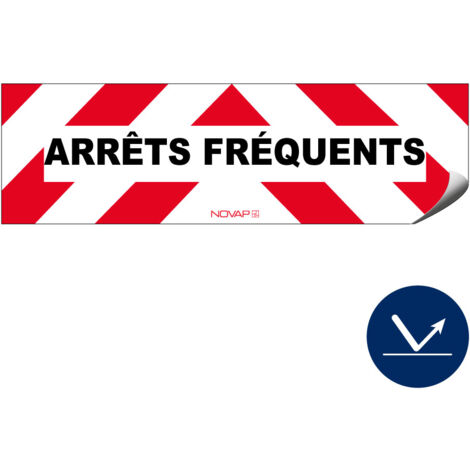 Novap – Panneau de signalisation rétroréfléchissant classe 1 – Adhésif 150x500mm – Visibilité optimale pour véhicules d'intervention – 3340280