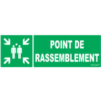Panneau point de rassemblement - Alu 450x150mm - 4012902