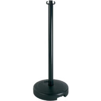 Novap – Poteau PVC noir sur socle à lester 9kg – Résistance au vent – Balisage de terrasse toiture – 2001731